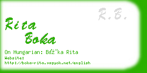 rita boka business card